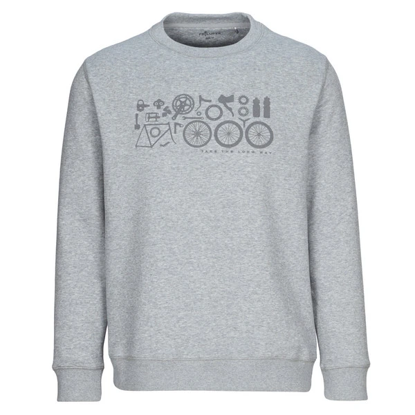 FRILUFTS OMAUI PRINTED SWEATER Herren Sweatshirt SMOKED PEARL/ BIKE EQUIPMENT 1 FRILUFTS OMAUI PRINTED SWEATER Herren Sweatshirt SMOKED PEARL/ BIKE EQUIPMENT
