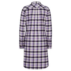 FRILUFTS RINDAL LONGSHIRT Damen Kleid NIGHT SHADE/CHALK VIOLET CHECK -Frilufts Angebote Store 5638043164 c rindal longshirt frilufts 24