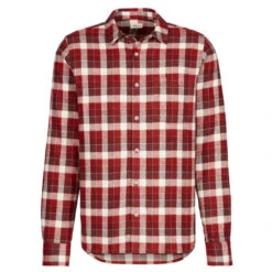 FRILUFTS RINDAL L/S SHIRT Herren Outdoor Hemd FIRED BRICK/BOSSA NOVA CHECKED